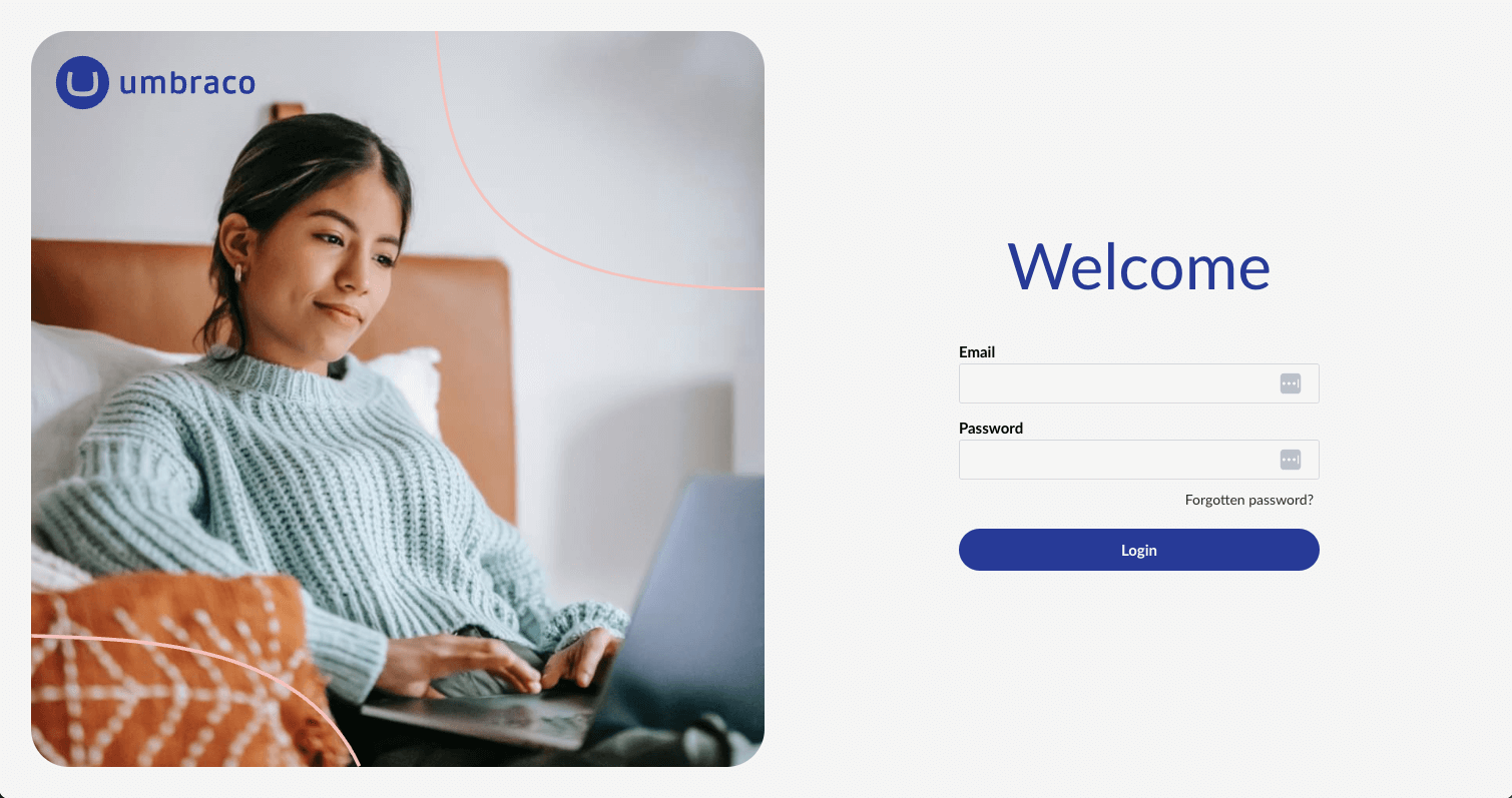 Umbraco login screenshot